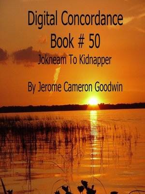 cover image of Jokneam to Kidnapper--Digital Concordance Book 50